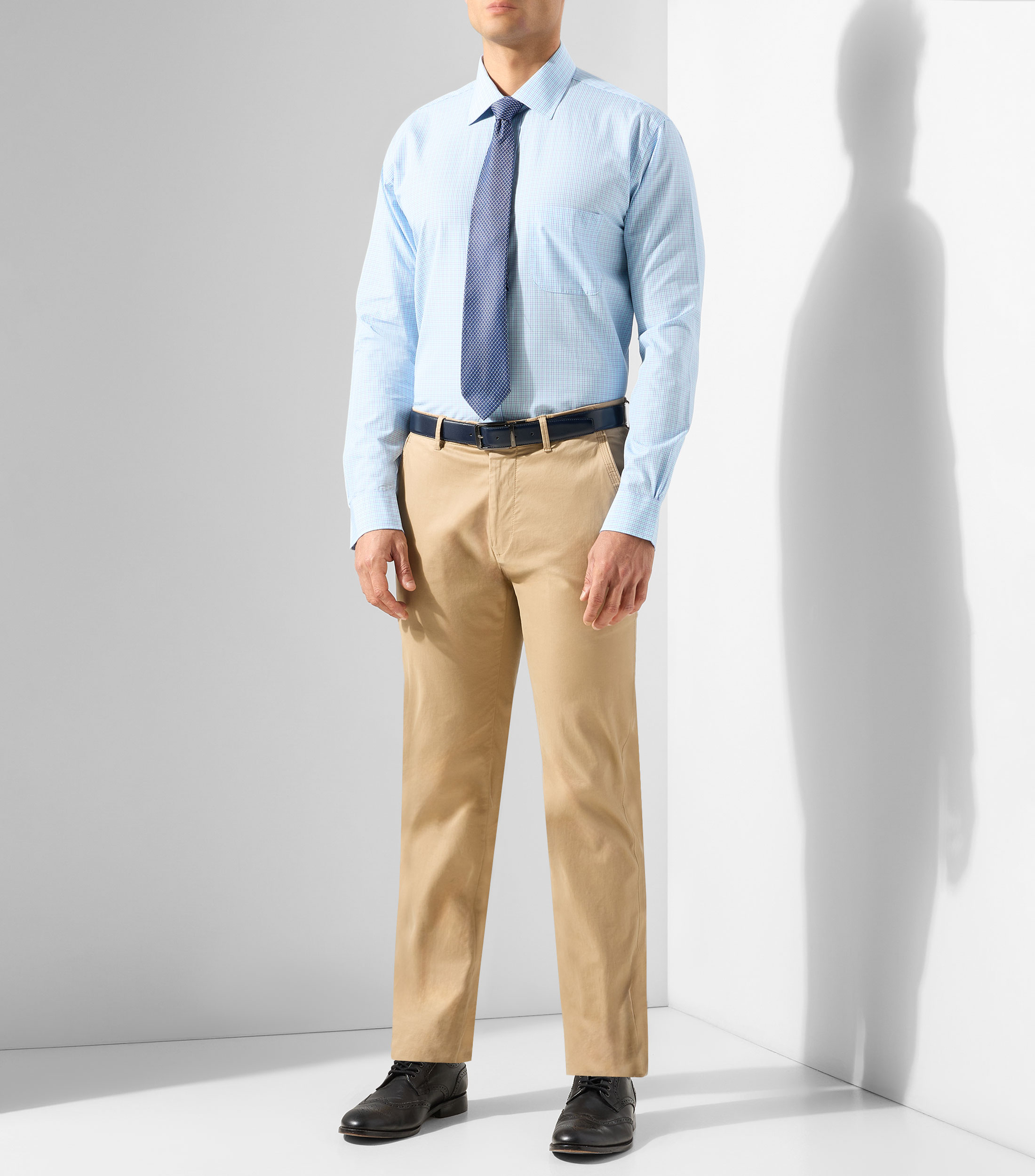 Camisa de cuadros manga larga Hombre